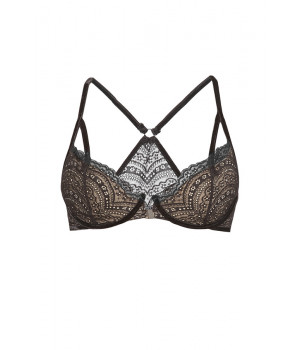 BRA LE JOURNAL INTIME "MARIE-ANTOINETTE" PUSH-UP BRA (BLACK)