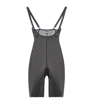 BODYSUIT LE JOURNAL INTIME "INVISIBLE" OPEN-BUST MID-THIGH (BLACK)